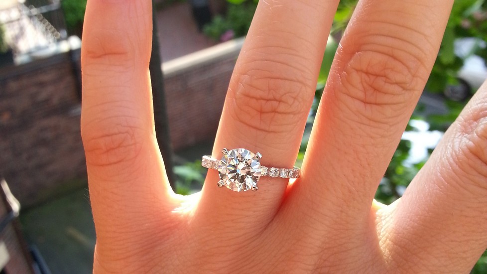 Julia Bridal Ring On Hand